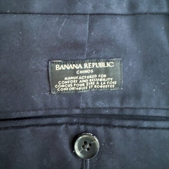 Banana Republic Aiden Slim Fit Navy Blue Casual Pants 31X 32 - Picture 3 of 4
